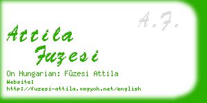 attila fuzesi business card