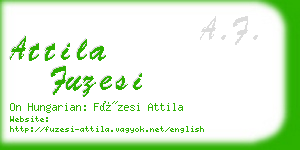 attila fuzesi business card